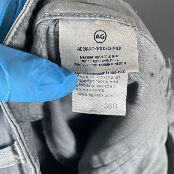 AG Adriano Goldschmied The Wanderer Shorts Men's Size 35 Gray Slim Trouser - Picture 3 of 6